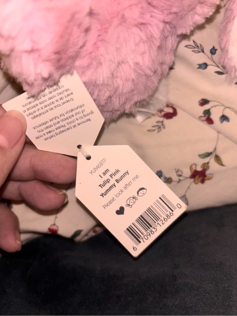 NWT 100% authentic Jellycat Yummy Bunny Tulip Pink - Picture 2 of 3